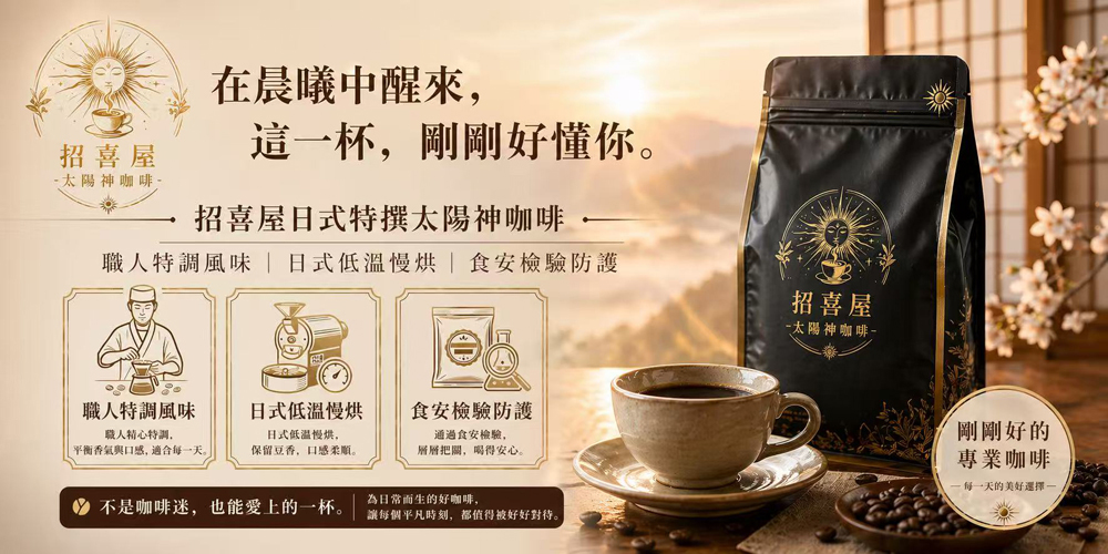 【招喜屋MANEKIYA】太陽神日式咖啡一杯剛剛好的專業咖啡